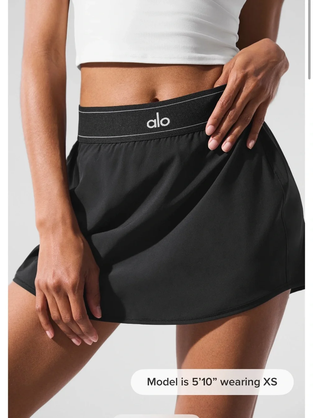 ALO Match Point Tennis Skirt - Black S